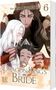 "The Dragon King's Bride" in verschnörkelter Schrift, mit Perlen und rosa Steinen verziert, vor schuppenartigem Hintergrund., Buch