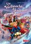 „Die Weihnachts-Akademie“ von Jasmin Schaudinn, Illustration zeigt Kinder auf einem Schlitten in winterlicher Landschaft., Buch