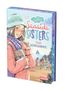 "Seaside Sisters: Elsas Wirbelwindherz" von Mia Andersen. Illustration: Mädchen mit Notizbuch, im Hintergrund Meer und Freunde., Buch