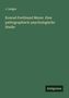J. Sadger: Konrad Ferdinand Meyer. Eine pathographisch-psychologische Studie, Buch