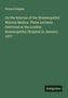 Titel: "On the Sources of the Homœopathic Materia Medica". Autor: Richard Hughes. Unten rechts: "Antigonos". Hintergrund grün.