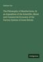 Text: "Andrew Ure. The Philosophy of Manufactures, Or an Exposition of the Scientific, Moral and Commercial Economy of the Factory System of Great Britain." Unten rechts: "Antigonos". Grüner Hintergrund., Buch