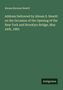 Titel: Rede von Abram S. Hewitt zur Eröffnung der New York und Brooklyn Bridge am 24. Mai 1883. Unten rechts: Antigonos., Buch