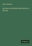 Emory Washburn: Lectures on the Study and Practice of the Law, Buch