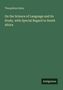 Text: Theophilus Hahn. On the Science of Language and its Study, with Special Regard to South Africa. Unten rechts: Antigonos. Hintergrund: dunkelgrün., Buch