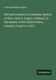 "Self-government in Louisiana. Speech of Hon. John A. Logan, January 13 and 14, 1875" auf grünem Hintergrund. Unten klein "Antigonos"., Buch