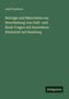 Grüner Hintergrund, weißer Text: "Adolf Soetbeer. Beiträge und Materialien zur Beurtheilung...Rücksicht auf Hamburg". Unten "Antigonos".