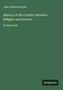 Text: "John William Draper. History of the Conflict Between Religion and Science in large print. Antigonos." Hintergrund: Dunkelgrün.