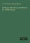Frederic Madden: Catalogue of the Manuscript Music In the British Museum, Buch