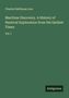 Titelseite eines Buches: Charles Rathbone Low, "Maritime Discovery. A History of Nautical Exploration". Vol. I. Unten rechts steht "Antigonos". Der Hintergrund ist dunkelgrün., Buch