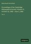 Niels Henrik David Bohr: Proceedings of the Cambridge Philosophical Society Volume VI, October 25, 1886 - June 3, 1889, Buch