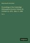Niels Henrik David Bohr: Proceedings of the Cambridge Philosophical Society Volume III, October 23, 1876 - May 17, 1880, Buch