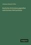 Johannes Heinrich Witte: Kantischer Kriticismus gegenüber unkritischem Dilettantismus, Buch