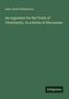 Text: "Isaac Dowd Williamson. An Argument for the Truth of Christianity. In a Series of Discourses. Antigonos." Hintergrund grün., Buch