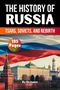 "The History of Russia: Tsars, Soviets, and Rebirth", 195 Seiten. Kreml, russische Flagge im Hintergrund., Buch