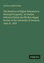 Titeltext: "The Relations of Higher Education to National Prosperity" von Charles Kendall Adams, 1876; darunter "Antigonos"., Buch