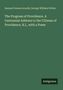 Titel: "The Progress of Providence. A Centennial Address to the Citizens of Providence, R.I., with a Poem". Autoren: Samuel Greene Arnold, George William Pettes. Name unten: Antigonos. Hintergrund: Dunkelgrün., Buch