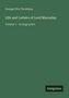 Text: "George Otto Trevelyan. Life and Letters of Lord Macaulay. Volume 1 - in large print." Grüner Hintergrund. "Antigonos" ist unten., Buch