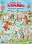 „Der kleine Drache Kokosnuss - Das extragroße Wimmelbuch“: Lebendige Illustration von Drachen und Tieren in einer Wasser-Abenteuerwelt., Buch
