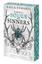 Ein Buchcover: "Kayla Edwards. City of Souls and Sinners. Ein House-of-Devils-Roman." Spinnenmotiv mit Schlüsselloch., Buch