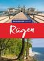Text: "BAEDEKER SMART" und "Rügen". Eine beeindruckende Seebrücke, Bäume und eine weiße Klippe am Meer., Buch