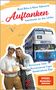 "Auftanken: Inspirationen aus dem Cafébus". Oben ein blauer Doppeldeckerbus, unten lächelndes Autorenpaar mit Buch., Buch