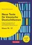 Sekundarstufe I + II, Neue Texte für klassische Deutschthemen. Farben: Gelb, Blau. Cornelsen-Logo unten., Buch