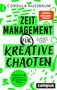Titel: "ZEITMANAGEMENT FÜR KREATIVE CHAOTEN". Text: "Produktiv & gelassen im dynamischen Alltag". Grüne grafische Akzente., Buch