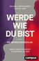 "Werde wie du bist" von Michaela Brohm-Badry und Claudia Jahn. Illustration mit lila und rotem Hintergrund., Buch