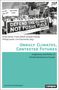 "DEFEND THE CLIMATE NOT FOSSIL FUELS" auf einem Banner. Buchcover mit Protestbild oben. Titel: "Unruly Climates, Contested Futures"., Buch