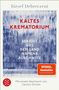 "Kaltes Krematorium: Bericht aus dem Land namens Auschwitz" von József Debreczeni. Blau-weiße Waldillustration., Buch