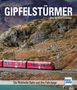 Titel: Gipfelstürmer. Autor: Hans Bernhard Schönborn. Zug in malerischer, bergiger Landschaft. Logo: transpress., Buch