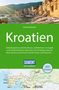 Veronika Wengert, "Kroatien", Entdeckungsreisen zwischen Donau und Mittelmeer. Oben Küstenfoto, unten Karte. DUMONT-Logo., Buch