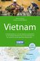 „Vietnam“ von Martin H. Petrich, Entdeckungsreisen im Land der Kegelhüte. Dumont Reise-Handbuch. Oben: Frau mit Fahrrad voller Früchte., Buch