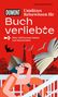 "DUMONT Unnützes Reisewissen für Buchverliebte. Über 100 kuriose Fakten und Geschichten." Illustration: Person mit Papierhut, Buch, Wahrzeichen., Buch