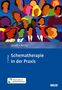 „Jacob · Arntz, Schematherapie in der Praxis, 4. Auflage.“ Eine bunte Illustration von stilisierten Gesichtern., 1 Buch und 1 Diverse