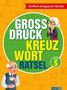 Großdruck Kreuzworträtsel, Band 5. Einfach entspannt rätseln. Illustration einer alten Frau und eines alten Mannes mit Tasse., Buch