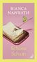 "BIANCA NAWRATH, Schöne Scham". Ein Besteckstück steckt in einem Butterstück, ein Schmetterling sitzt darauf., Buch