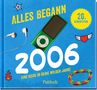 „Alles begann 2006. Eine Reise in deine wilden Jahre.“ Ein grüner MP3-Player, Ohrhörer, Herz mit Flügeln, bunte Armband., Buch