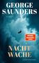 "GEORGE SAUNDERS, ROMAN, NACHT WACHE, SPIEGEL Bestseller-Autor, LUCHTERHAND." Silhouette einer fallenden Person im Himmel., Buch