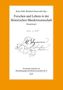 Cover eines Buches: "Forschen und Lehren in der Historischen Musikwissenschaft". Künstlerische Unterschrift darunter., Buch