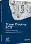 "Steuer Check-up 2027" Buchcover mit Paragrafensymbolen auf Würfeln, EY-Logo, Haufe Verlag. Steuerliche Neuerungen im Überblick., Buch