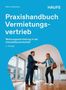 „Praxishandbuch Vertriebsvermietung“ und „Wohnungsvermietung in der Immobilienwirtschaft“ vor einem Bild von zwei Händeschüttelnden., Buch