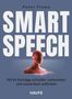 Text: "Peter Flume, SMART SPEECH, Mit KI Vorträge schneller vorbereiten und souveräner auftreten, HAUFE". Illustration: Roter digitaler Kopf., Buch