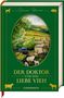 "James Herriot", "Der Doktor und das liebe Vieh", "Coppenrath". Illustration: Landschaft mit Schafen und Dorf., Buch