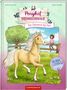 Cover von "Ponyhof Brombeerwald: Ein Zuhause für Fee" mit einem fröhlichen Pony und einem Mädchen auf einer Wiese., Buch
