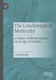 "The Lonelinesses of Modernity" von Denis Newiak, türkise Marmortextur, Logo oben links.