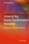 „Universal Key: Fourier Transformation Innovative“, Autor: Ulrich Karrenberg. Hintergrund in bunten, verschwommenen Farben. Logo unten., Buch