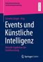 "Events und Künstliche Intelligenz" lautet der Titel eines Buchcovers. Es hat eine blaue und pinke Farbgestaltung., Buch
