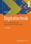 „Digitaltechnik“, „11. Auflage“. Titel auf orangem Hintergrund. Buntes Zickzack-Muster oben, "LEHRBUCH"-Etikett am Rand.